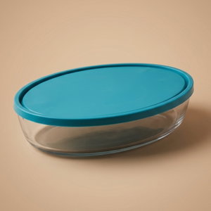 صينية فرن زجاج بغطاء بايركس، 3 لتر، بيضاوي - شفاف product image