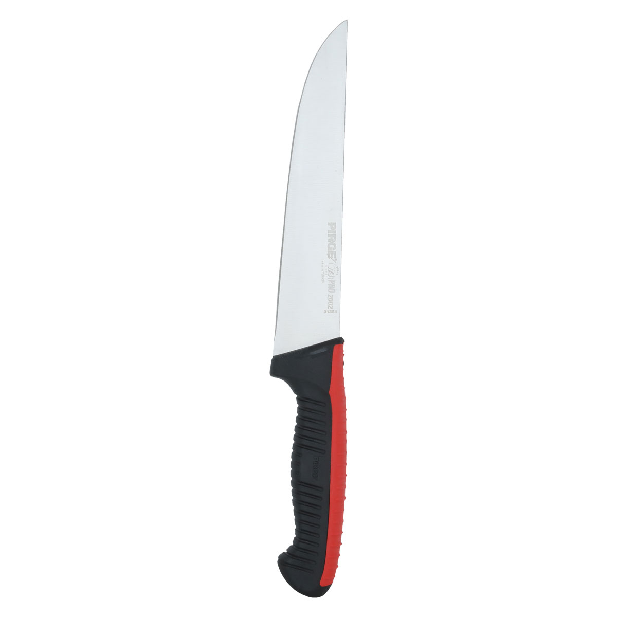 سكين لحم أستيل بيرجي، 8 بوصة، يد بلاستيك - اسود احمر product image 2
