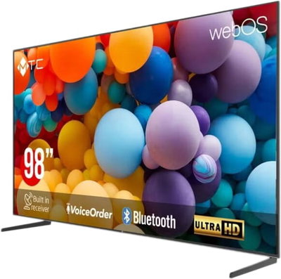 تلفزيون سمارت بدون اطار ام تي سي، 50 بوصة، 4K UHD، شاشة QLED، نظام جوجل، حامل جداري، ريسيفر داخلي، MT50UH450GO - اسود product image 4