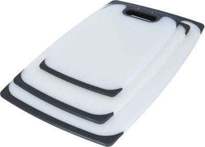 Al Saif Gallery Plastic Cutting Boards Set, 43.4x27x0.6 / 37x23x0.6 / 30x19x0.6 cm, Rectangle, 3 Pieces - White product image 2