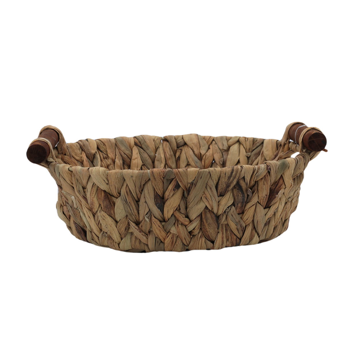 Al Saif Gallery wicker serving basket, 27 x 27 x 8 cm, round - brown product image 2