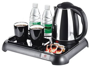 طقم غلاية فنادق نيهون، 1500 واط، 1.8 لتر، NH-37925 - اسود فضي product image
