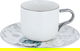 Al Saif Gallery Porcelain Coffee Cups Saucer Set, 12 Pieces, 100 Ml - White product image 2