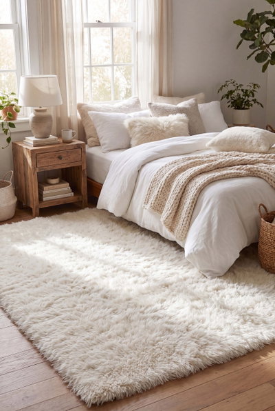 سجاده ميلو شكل مستطيل، 0.80×1.20 سم، صنع آلياً - بيج product image 2
