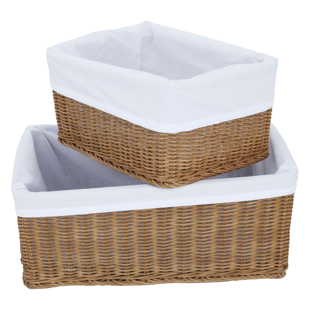 سلة تقديم خوص مستطيلة السيف غاليري، 30×23×15 سم - بيج product image 1