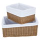 Al Saif Gallery Rectangular Wicker Serving Basket, 30 X 23 X 15 Cm - Beige product image 1