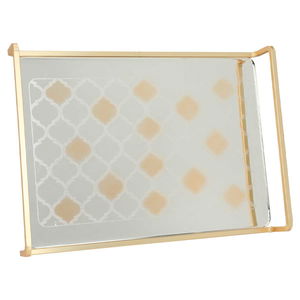 Tofariyah Steel Al Saif Gallery, 42x30x7.8 cm, rectangular, engraved, with large gold-silver square handle product image