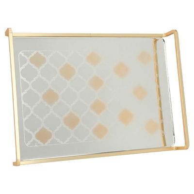 Tofariyah Steel Al Saif Gallery, 42x30x7.8 cm, rectangular, engraved, with large gold-silver square handle product image 1