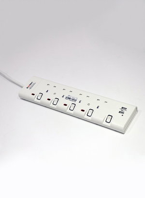 وصلة كهربائية كولن، 3250 واط، 4 مخارج، 3 متر، 2 USB، 301100007 - ابيض product image 2