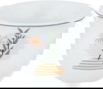 طقم تقديم شاي وقهوة زجاج وبورسلان السيف غاليري، 18 قطعة - شفاف أبيض product image 2