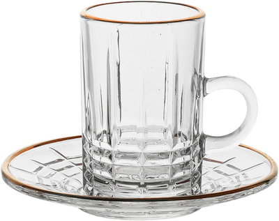 Max Glass tea and coffee serving set, 26 pieces, gold-clear edges product image 4