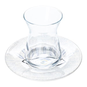 طقم بيالات شاي زجاج السيف غاليري، 12 قطع - شفاف product image