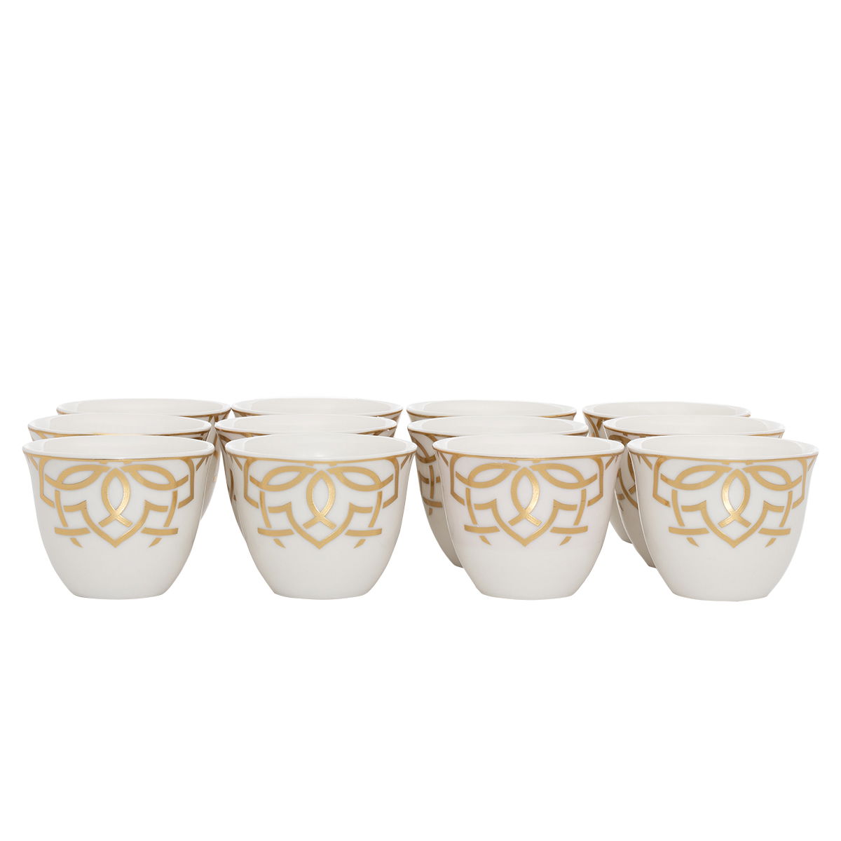 Al Saif Gallery coffee cup set, porcelain, 12 pieces - white product image 2