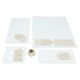 طقم مفرش سفرة قماش السيف غاليري، 5 قطع - أبيض product image 1