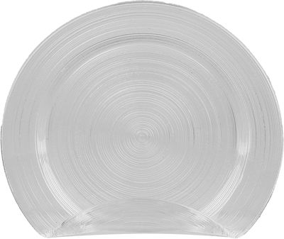 طقم صحون زجاج السيف غاليري، 6 قطع، مع ستاند، منقوش - فضي شفاف product image 5