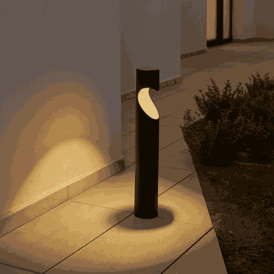 Norco Aluminum Glass Garden Post, IP65 Standard, GU10 Base, 60x10 cm - Black product image 3