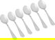 Al Saif Gallery Engraved Stainless Steel Dessert Spoon Set, 6 Pieces - Silver product image 1