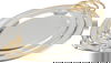 Alsaif Gallery Steel Tofry Set, 3 Pieces - Silver Gold product image 1
