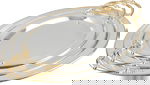 Alsaif Gallery Steel Tofry Set, 3 Pieces - Silver Gold product image 1