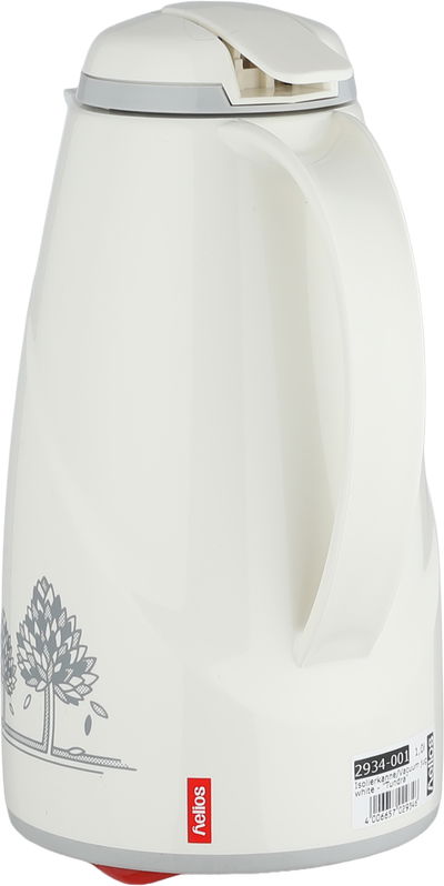 ترمس الماني هليوز، 1 لتر،حافظة داخلية زجاج، غطاء ضغاط - كريمي رمادي product image 2