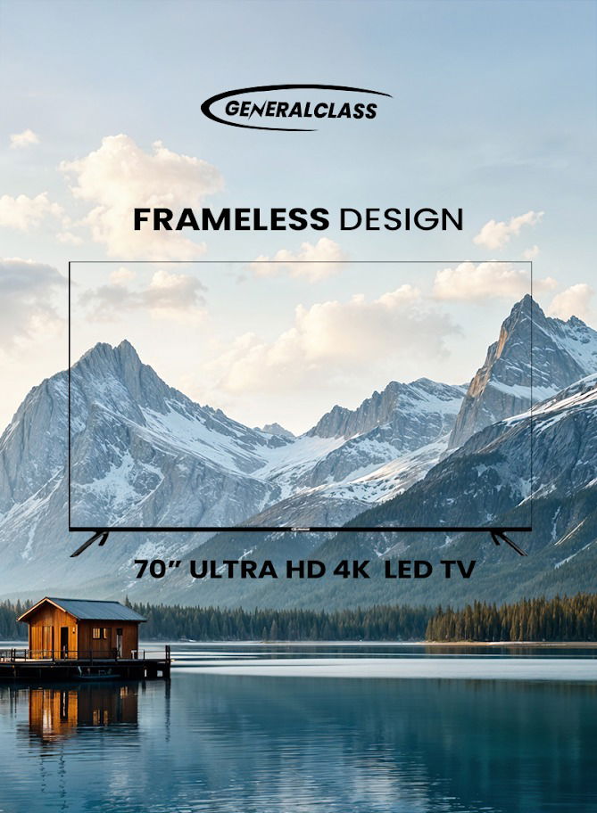 General Class Smart TV, 70 inches, 4K, LED, Android 13, 70US8000 - Black product image 7