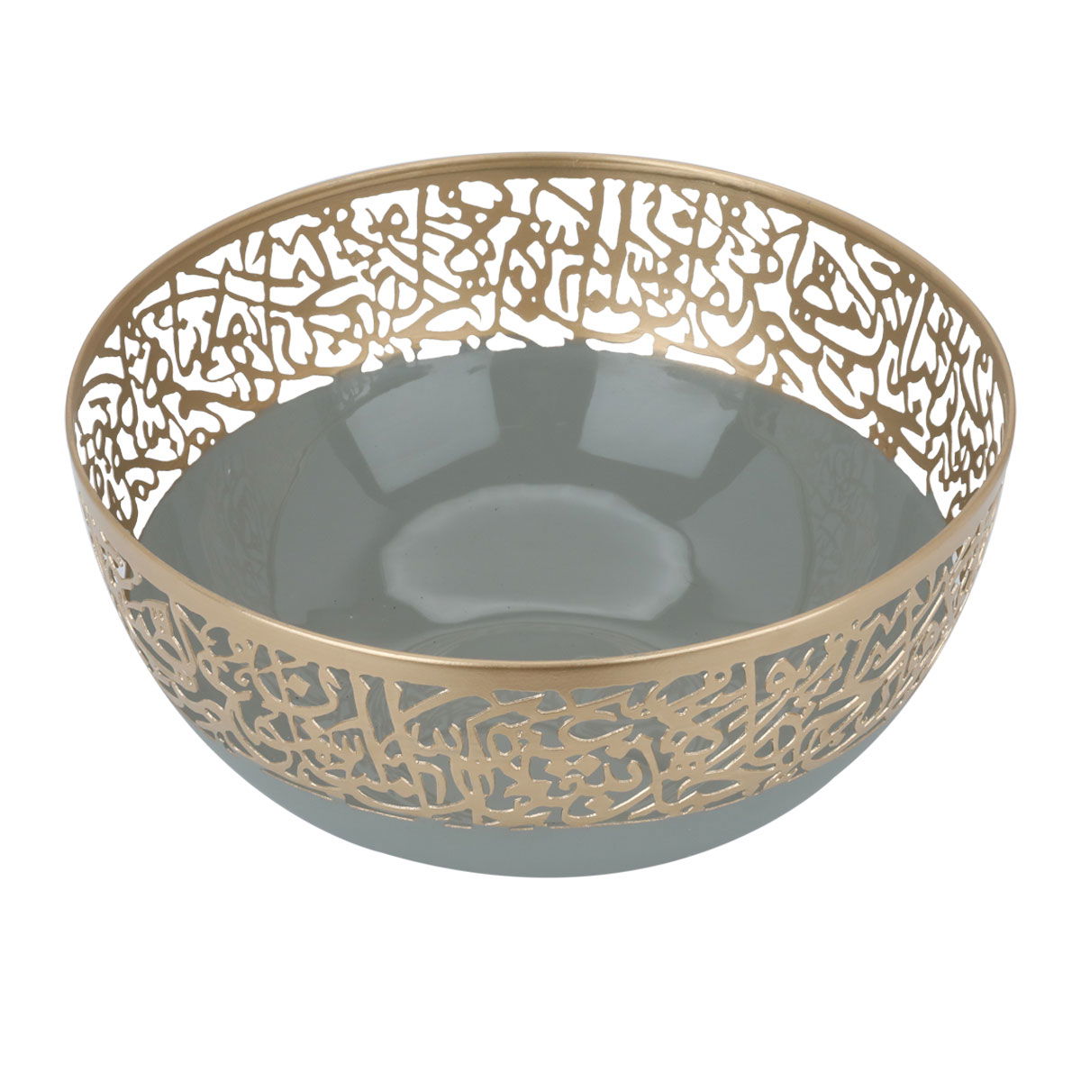 Al Saif Gallery steel bowl, 24 x 24 x 11 cm, round - grey product image 2