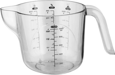 طقم اكواب قياس اكريليك السيف غاليري، قطعتين، 0.5/1 لتر، عصارة - رمادي شفاف product image 2