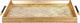 Tofaria Al Saif Gallery Glass, 30 x 47 cm, rectangle, golden pattern, handle - brown product image 1