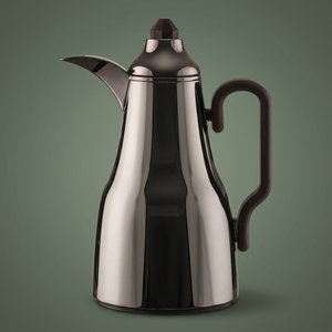 Al Saif Gallery Abq Thermos Set, 1/0.7 L, Glass Inner Material, Tufriya - Transparent Black product image