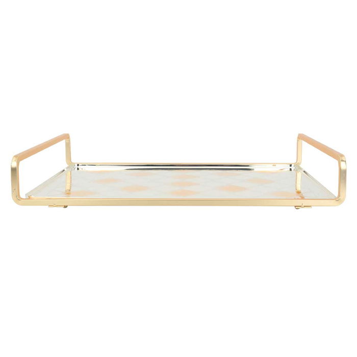 Tofariyah Steel Al Saif Gallery, 42x30x7.8 cm, rectangular, engraved, with large gold-silver square handle product image 2
