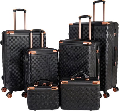 Limra ABS Luggage Set, 6 Sizes, 4 Wheels, 360 Degree Rotating, LMA-1601 - Black product image 1