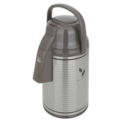 Al Saif Gallery Japanese Abu Elephant Squeeze Thermos, 2.5 litres, thermal glass inner container, stainless steel outer shell - beige brown product image 2