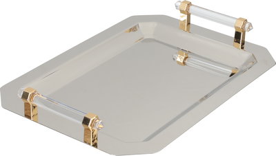 طقم طوفريات ستانلس استيل السيف غاليري، 3 قطع، مستطيل، يد شفاف - فضي ذهبي product image 2