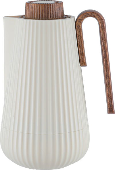 Glory Sumo Thermos, 1 liter, wooden handle, glass interior, pusher - wooden beige product image 1