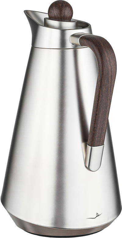 طقم ترامس طريف السيف غاليري، 1/0.7 لتر، حافظة داخلية زجاج، يد خشبي غامق، غطاء ضغاط - فضي product image 3