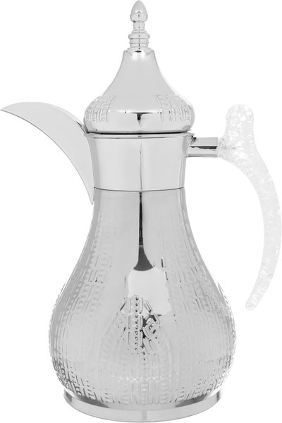 Al Saif Gallery Haila Thermos set, 1.2/1.2 litres, crystal handle, two pieces, steel inner case, steel outer case - silver product image 4