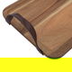 Al Saif Gallery wooden serving tray, 35 x 20 x 2 cm, rectangular, with leather handle, large - dark brown product image 3