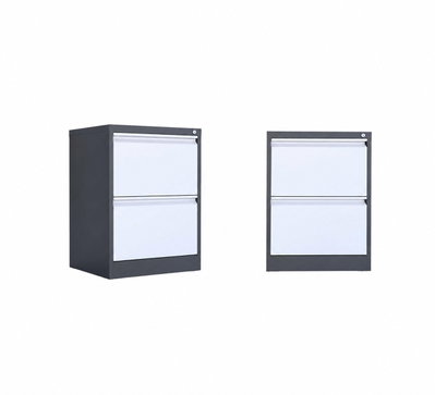 OW-020 Iron drawer organizer, 62×73×45 cm, 2 drawers, deep inside, pull-out design - Grey White product image 2