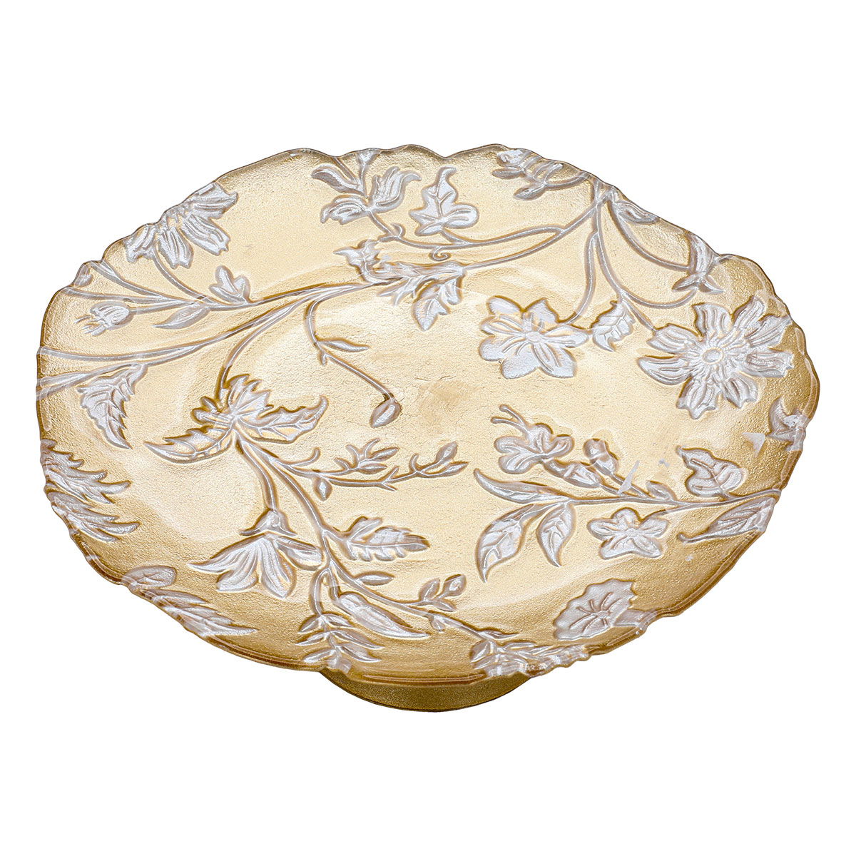 Al Saif Gallery Glass Serving Stand, 21X21X9 Cm - Gold product image 2