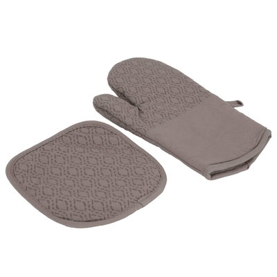 Al Saif Gallery Oven Mitt and Towel Set, 2 Pieces - Brown product image 2
