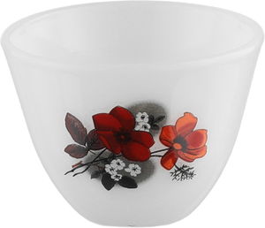 Al Saif Plus Porcelain Arabic Coffee Cup Set, 12 Pieces, Rose Pattern - White product image 2