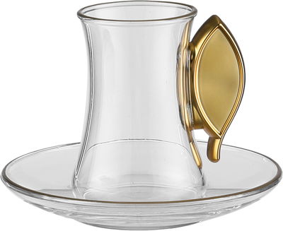 طقم ترامس العلا السيف غاليري، 21 قطعة، مع طوفرية، اكواب شاي و قهوة - فضي ذهبي product image 7