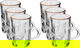 Al Saif Gallery Glass Tea Bialat Set, 6 Pieces - Clear Gold product image 1