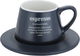 Alsaif Gallery Porcelain Cup and Saucer Set, 90 ml, 12 Pieces - Black product image 2
