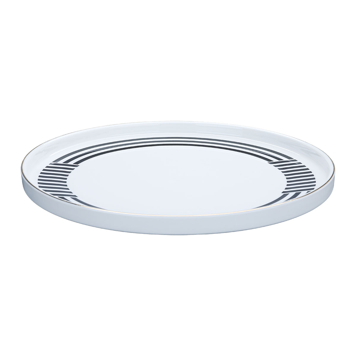 طقم تقديم سفرة بورسلان السيف غاليري، 24 قطعة - أبيض أسود product image 5