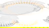 Al Saif Gallery porcelain dessert stand, 13 x 13 x 4.5 cm, circular, golden pattern - white product image 1