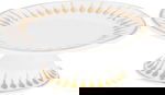 Al Saif Gallery porcelain dessert stand, 13 x 13 x 4.5 cm, circular, golden pattern - white product image 1