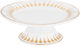 Al Saif Gallery porcelain dessert stand, 13 x 13 x 4.5 cm, circular, golden pattern - white product image 1