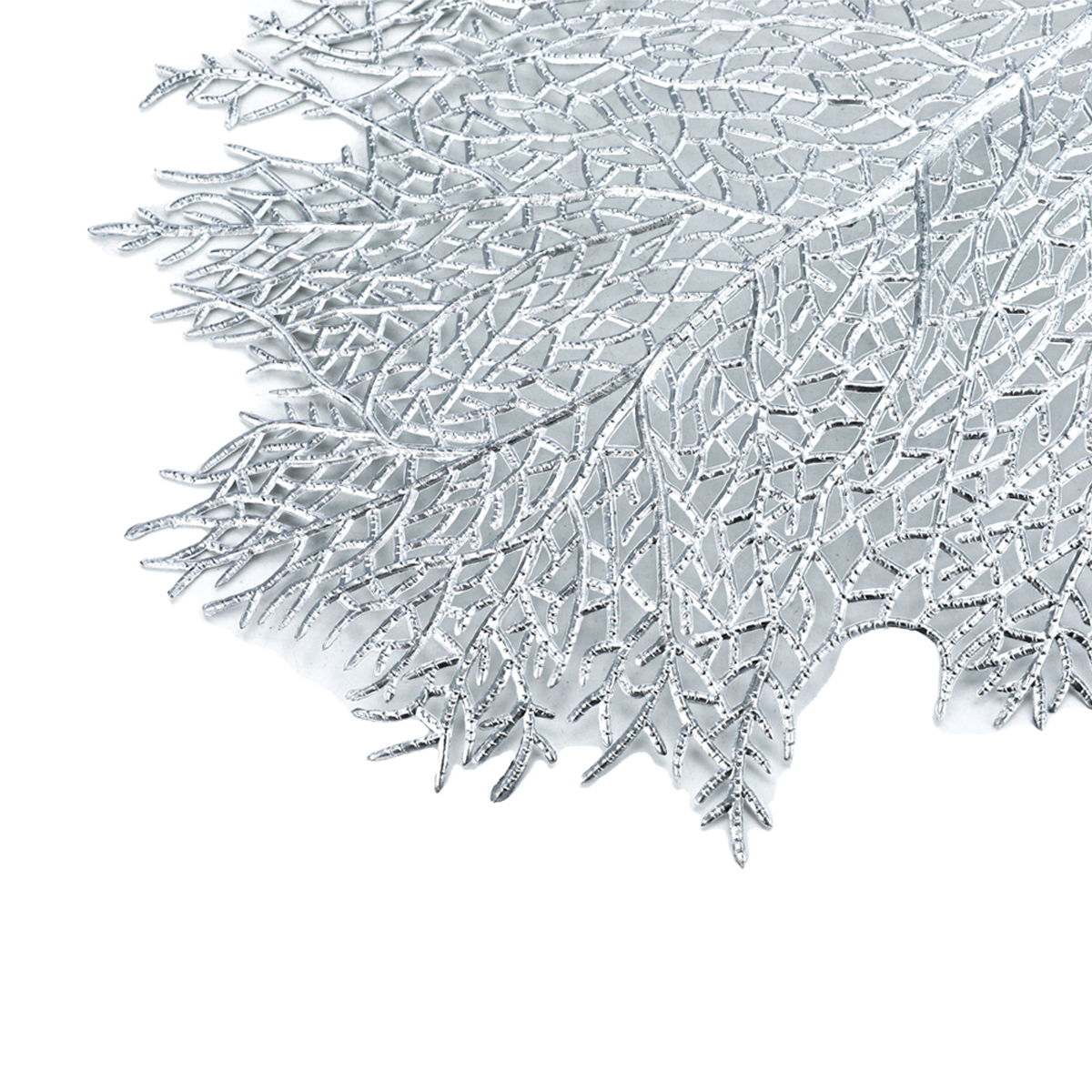 Al Saif Gallery tablecloth, 55x35 cm, leaf shape - silver product image 2