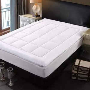 لباد سرير طبقتين مايكروفايبر باك كومفورت, 14 سم، 200×180 سم، إطار مطاط - أبيض product image